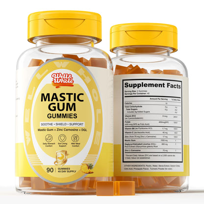 Stomach Support Gummies for Men Over 50 | Mastic Gum, Zinc Carnosine & DGL