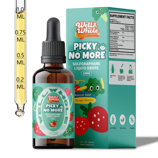 WellWholePlus sulforaphane broccoli liquid drops for kids