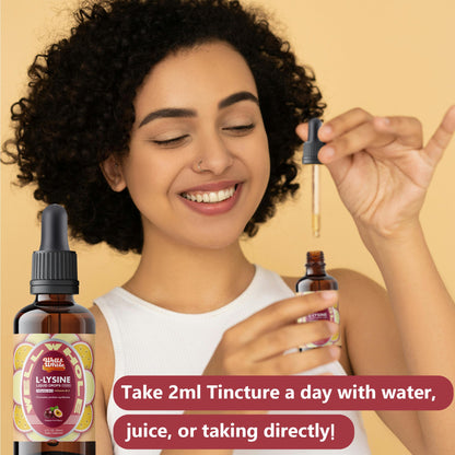 Man 50+ adding L-lysine drops to a glass of water before work