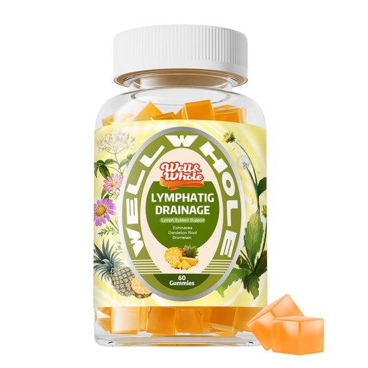 WellWholePlus lymphatic drainage gummies with echinacea and burdock